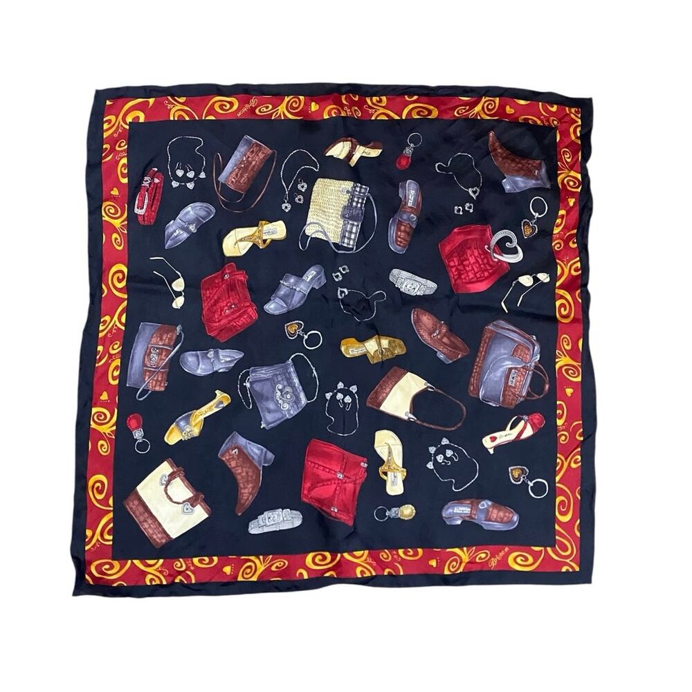 Vintage Brighton Accessories Silk Scarf 20”x20”